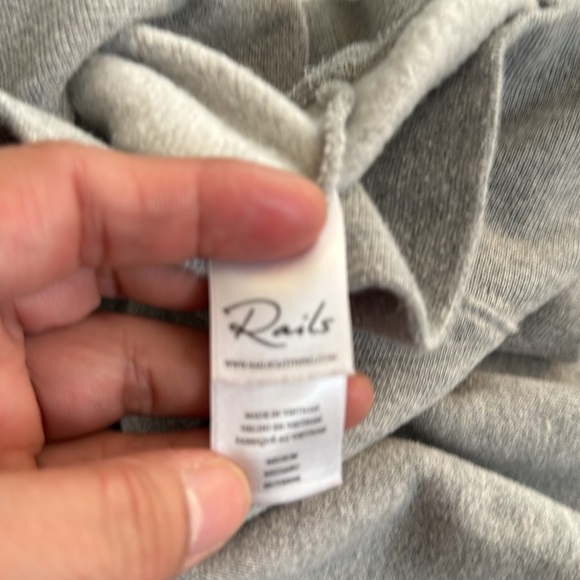 Rails Blaire Gray Sweatshirt Mock Neck Preppy Athleisure  Size Medium - Picture 6 of 10